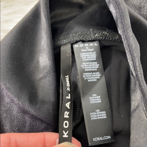 Koral NWT Black High Waisted Lustrous Leggings - Picture 10 of 13